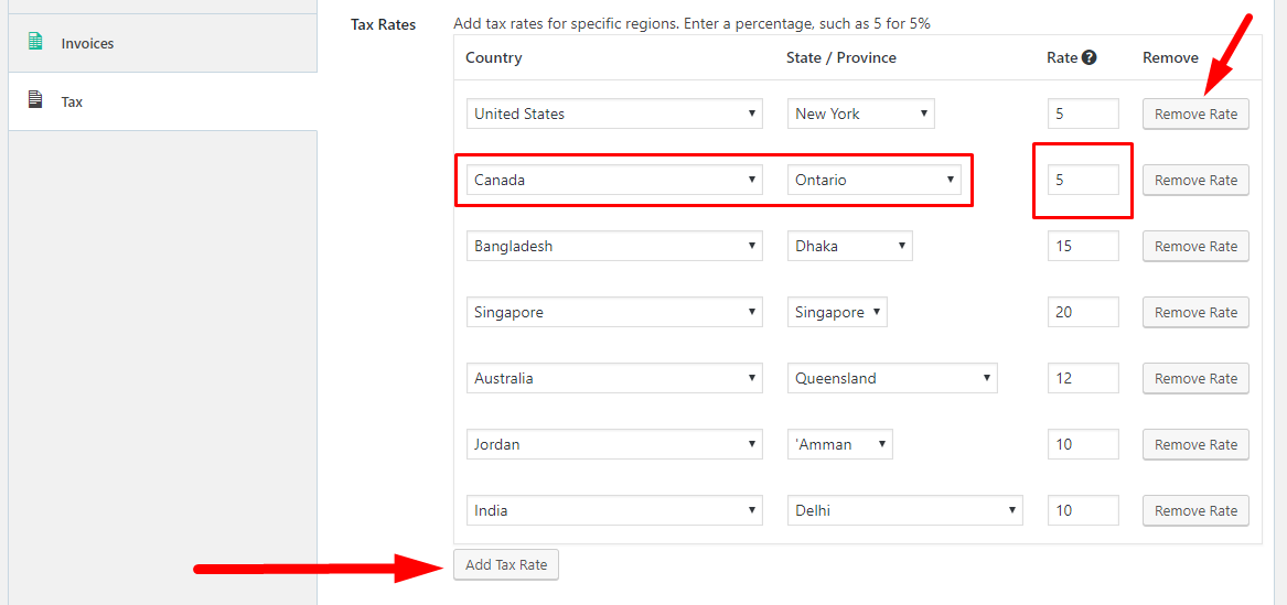 Set Up Tax On Pay Per Post Forms