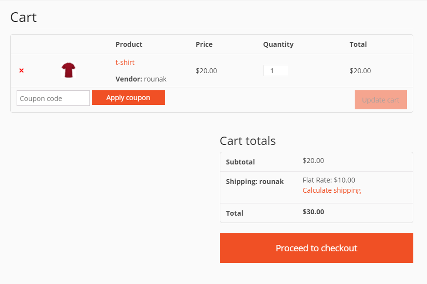 This image shows Dokan shipping configuration options