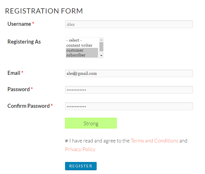 WordPress Signup Forms