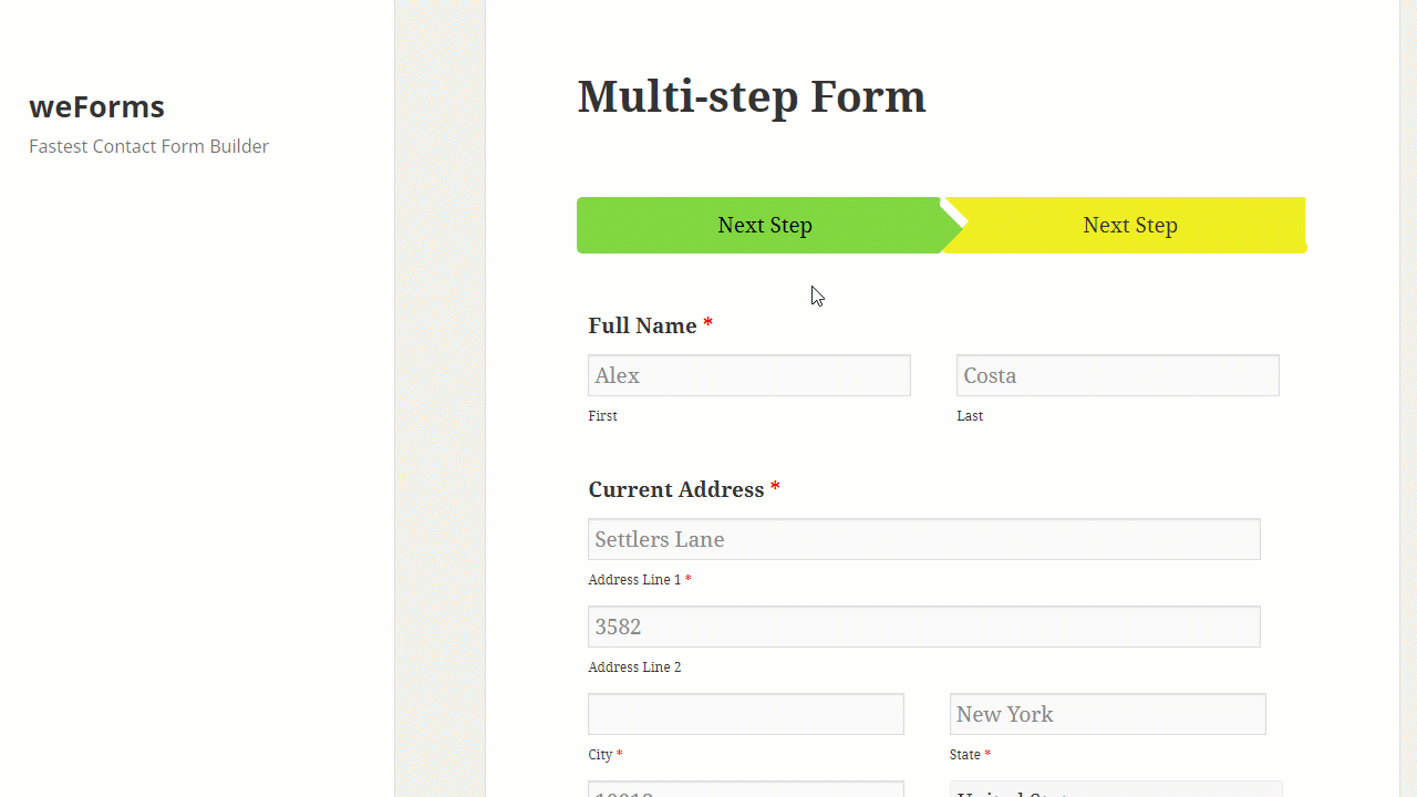 weforms-multi-step-front-end-view