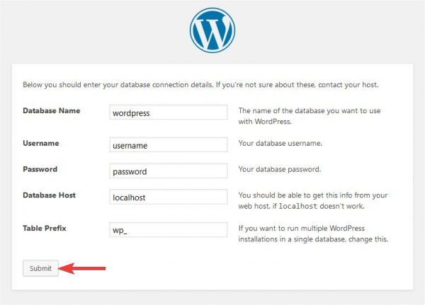 Manually connecting database with WordPress