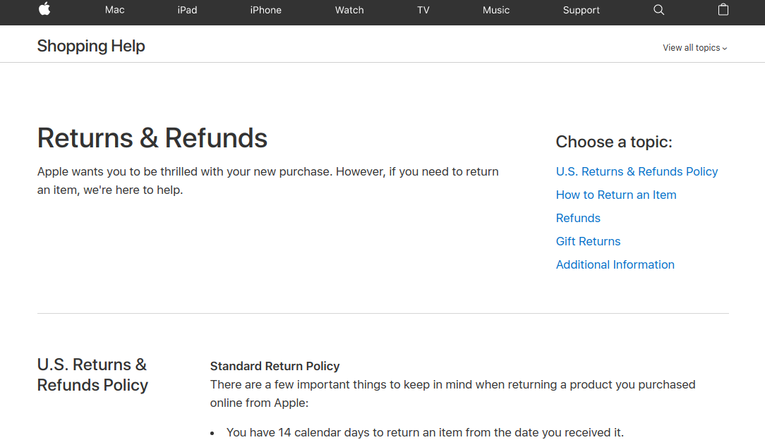 This is a screenshot of a Refund page.