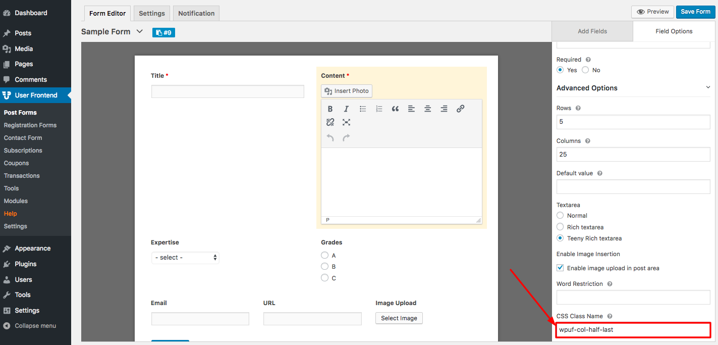 Add Multi-Column Classes