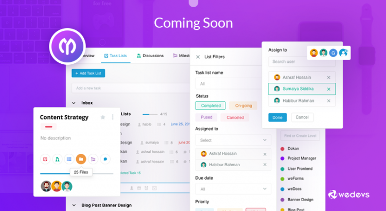 A Sneak Peek into the All New User Interface of WP Project Manager - weDevs