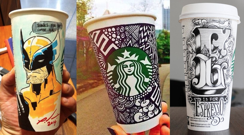 Artful Cup Design Contests : starbucks white cup