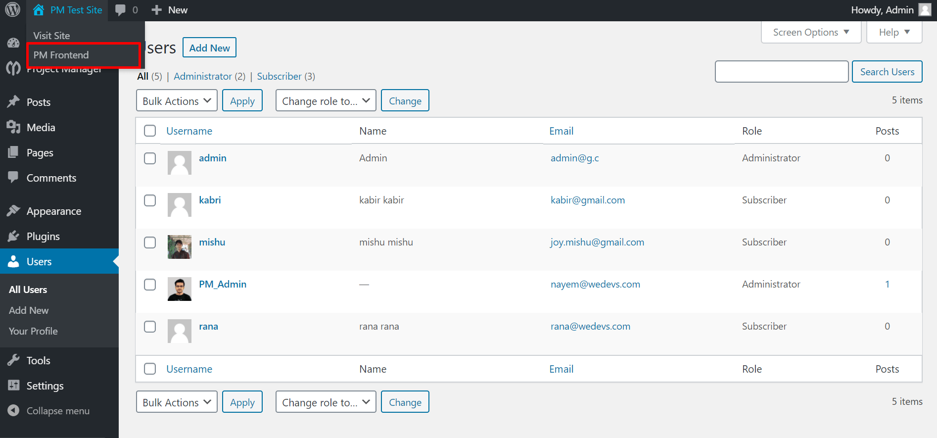 How to Manage Projects from the Frontend - weDevs