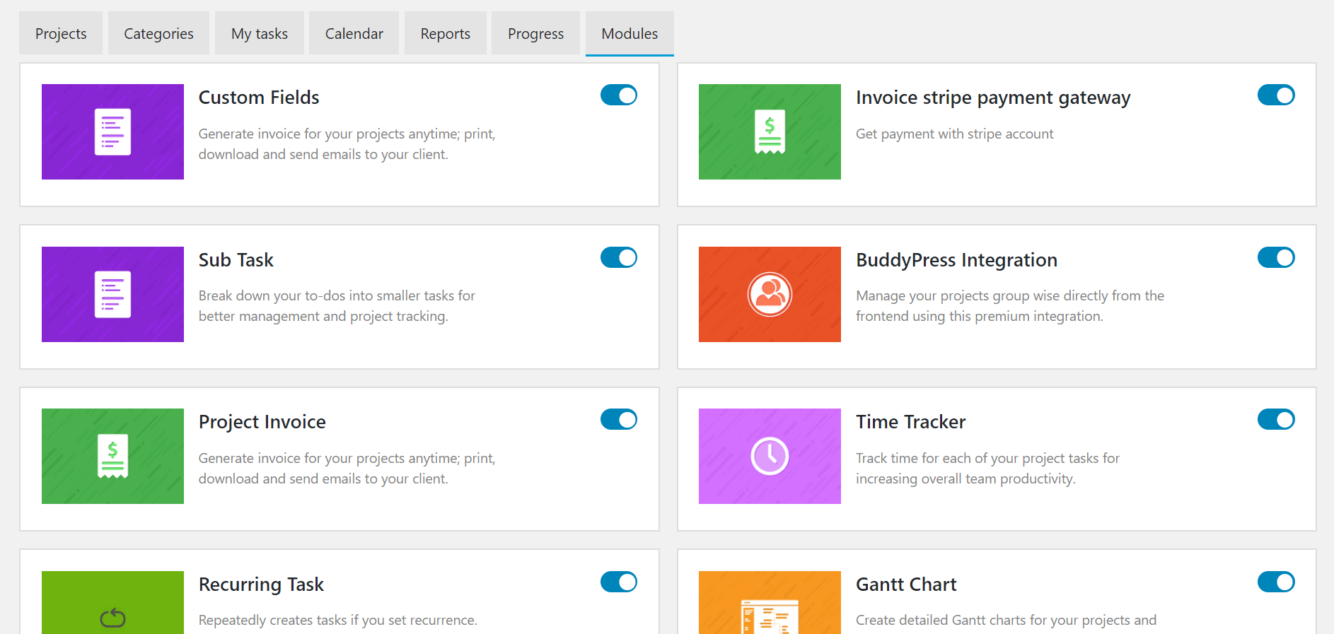 Frontend modules