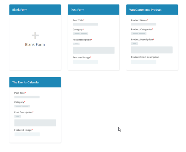 WPUF forms