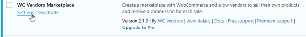 WC Vendor Settings