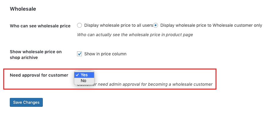 this is a screenshot of Wholesale Product approve