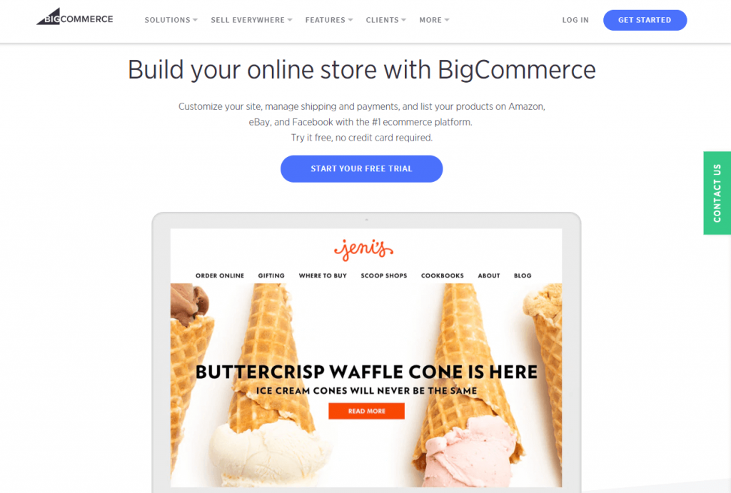 BigCommerce home page overview- best e-commerce platform