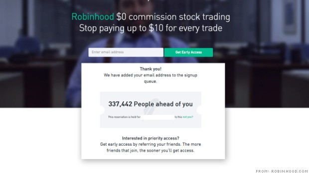 growth hacking example - Robinhood