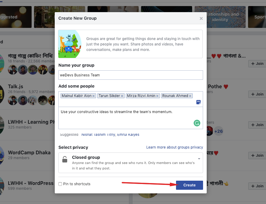 benefits of maintaining a facebook group for you business