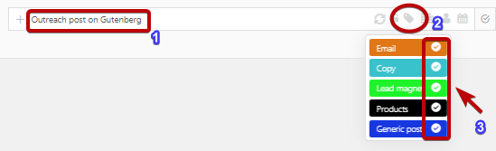 Several labels in one task- easy task management