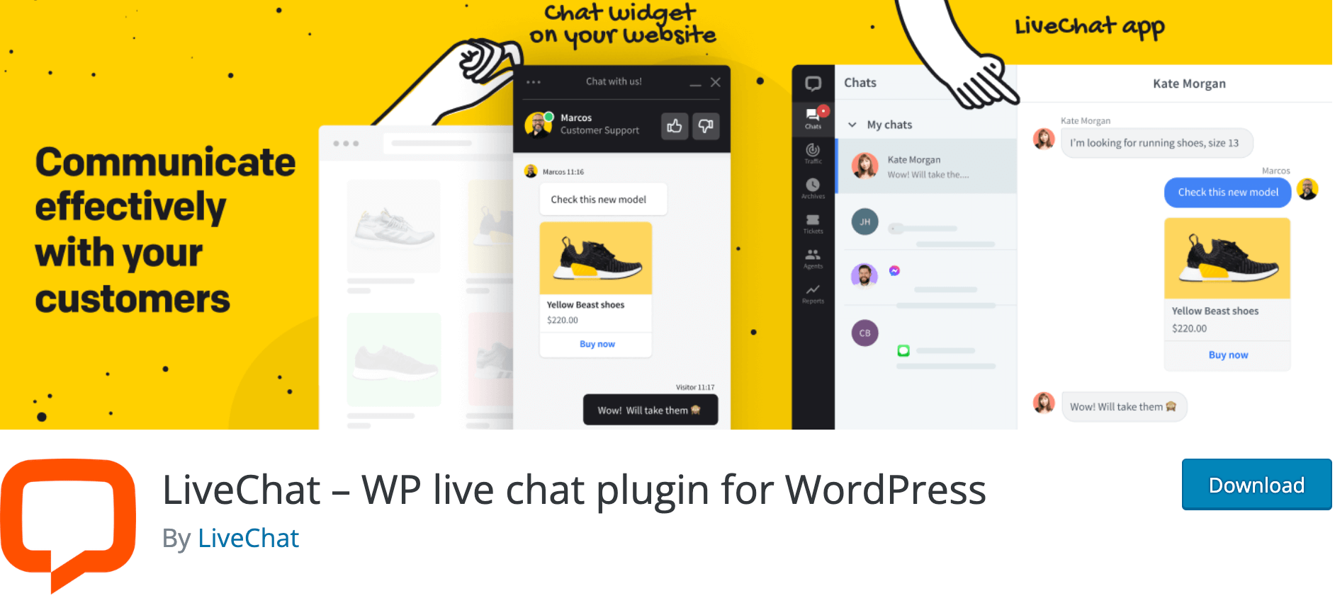 A screenshot of livechat- best wordpress plugins