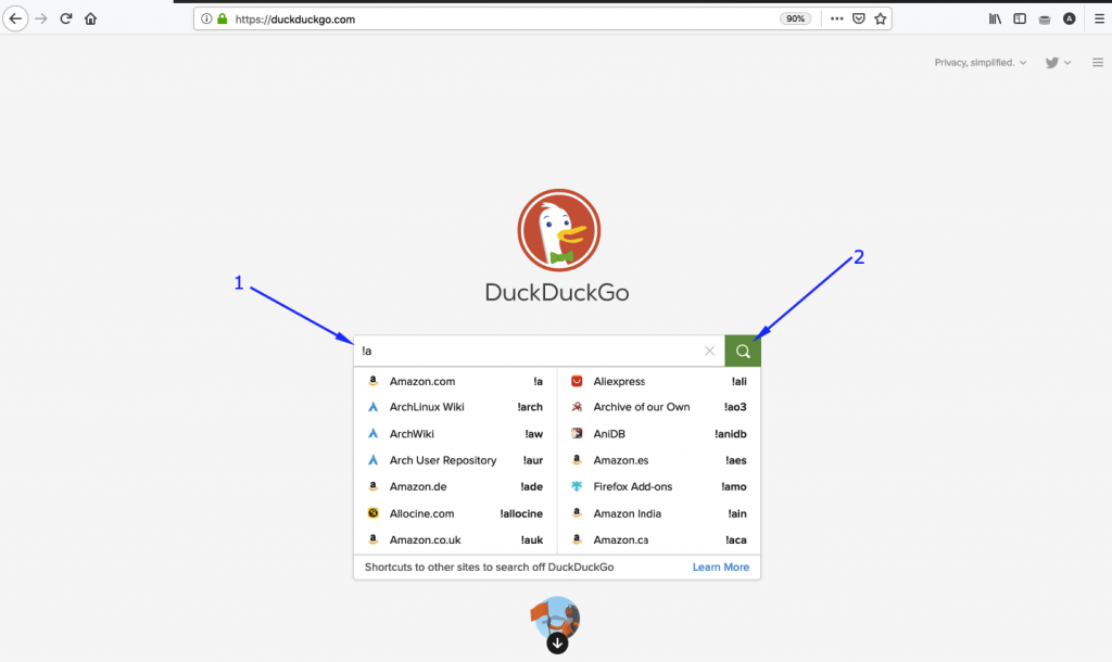 how to use DuckDuckGo