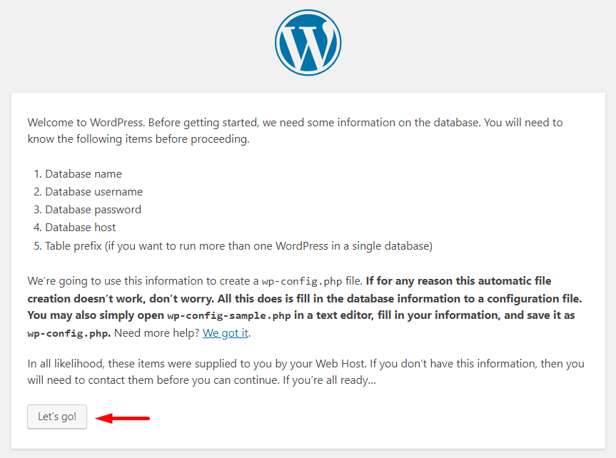 WordPress databas