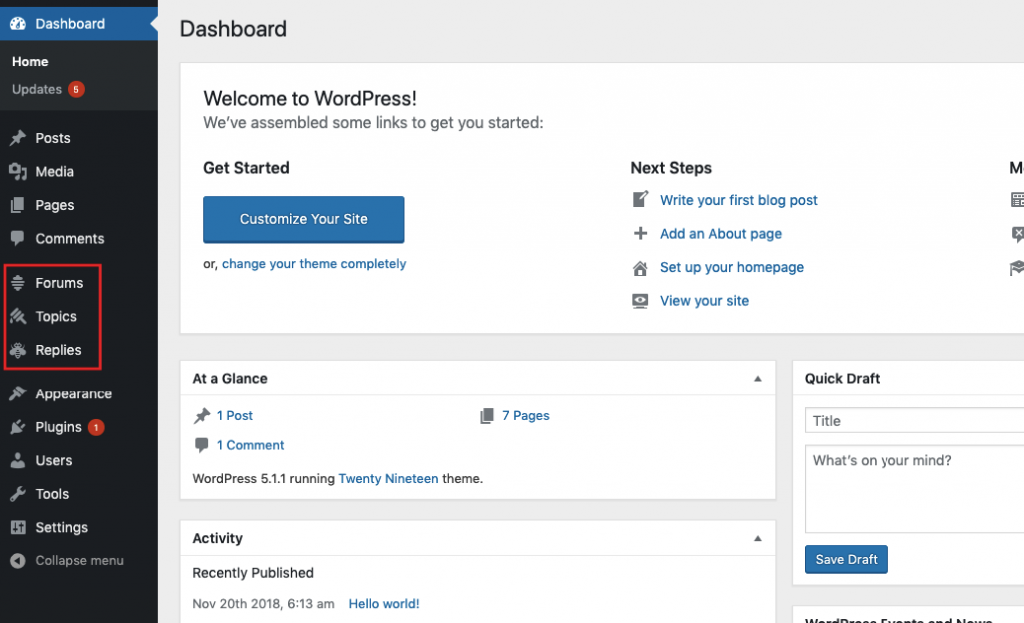 how to create a forum on WordPress