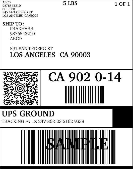 Shipping label