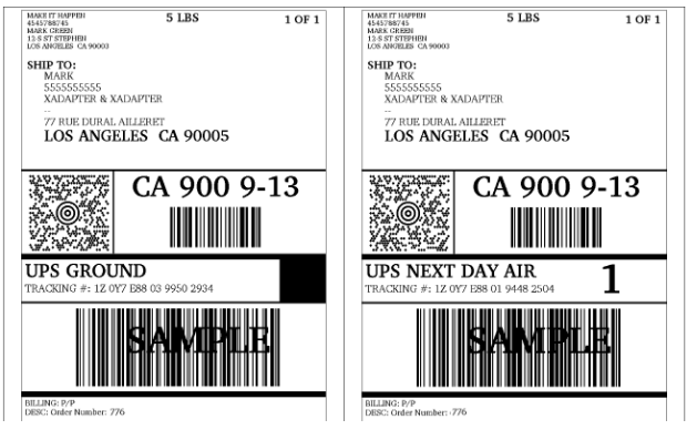 Dokan shipping label