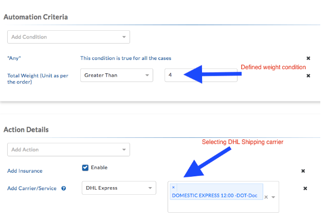 Storepep shipping settings