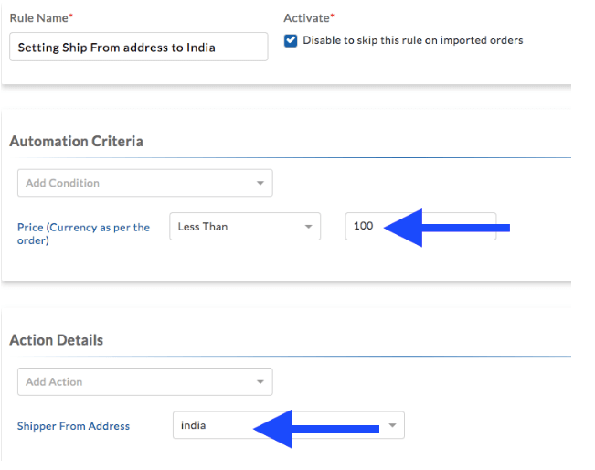 Zone based shipping