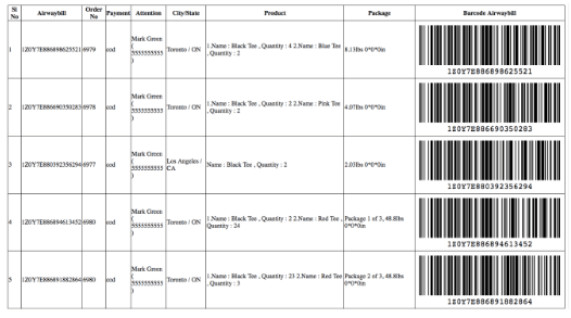 Print your shipping orders