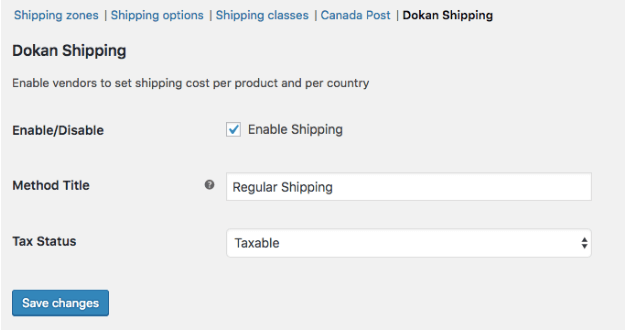 Regular Woocommerce shipping