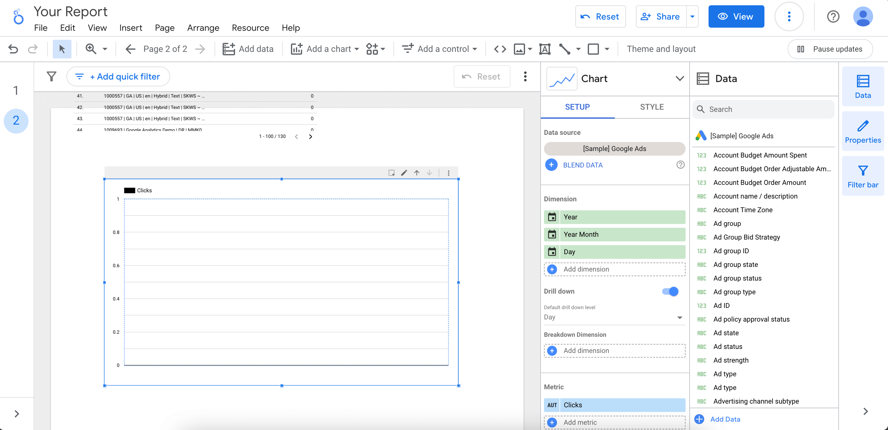 This is a screenshot of the data inserted