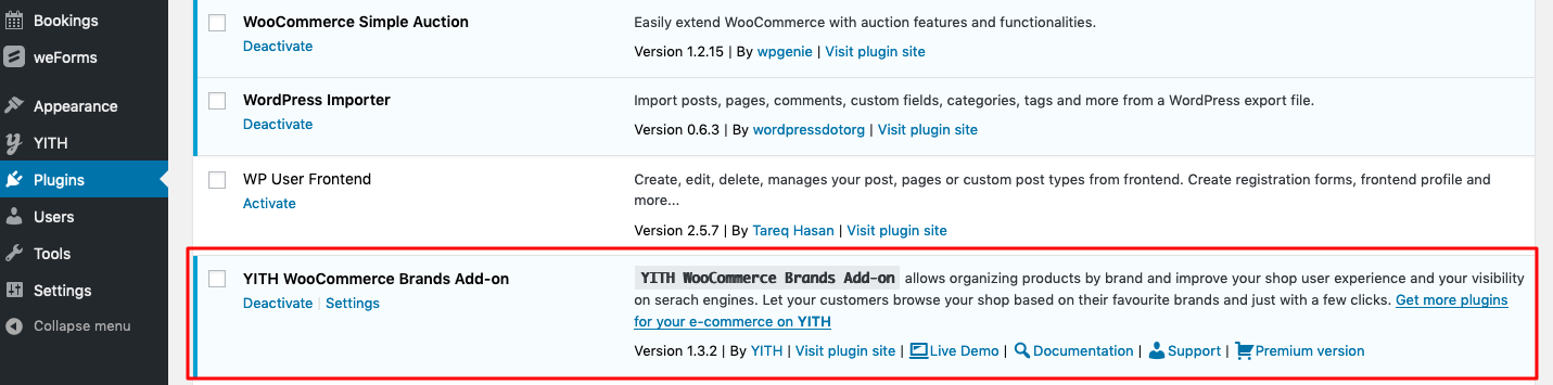This image shows YITH WooCommerce