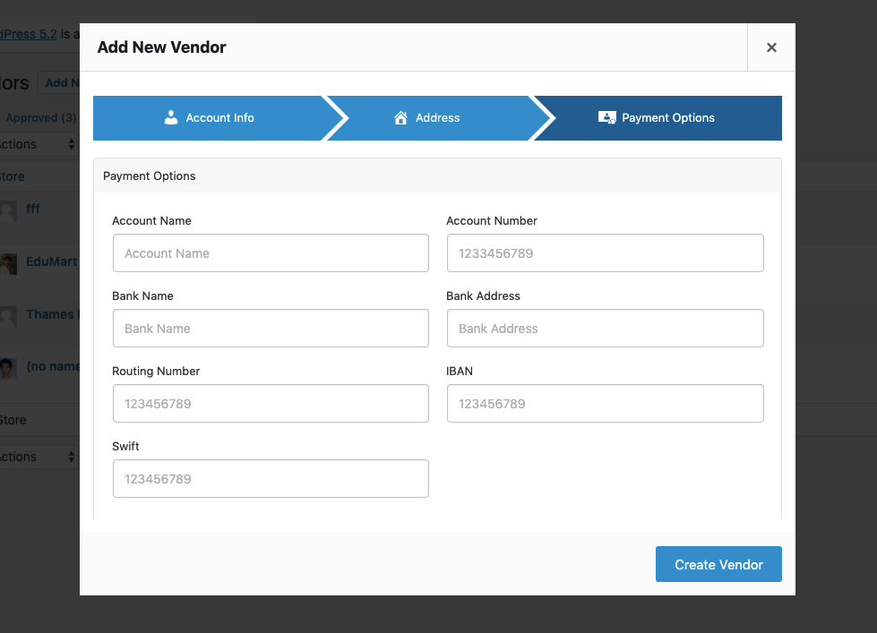 this is a screenshot of  Payment options