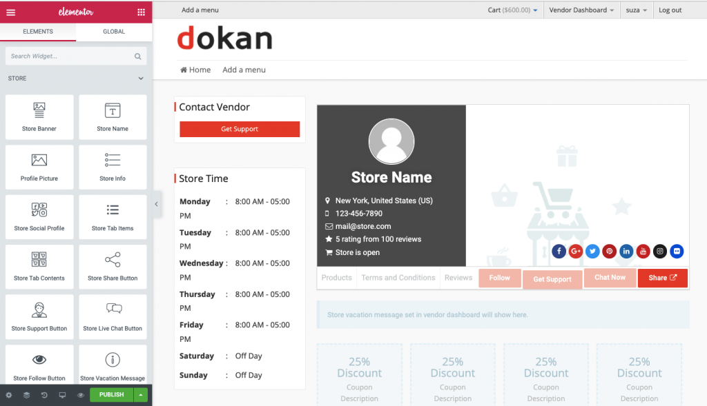 Dokan theme store