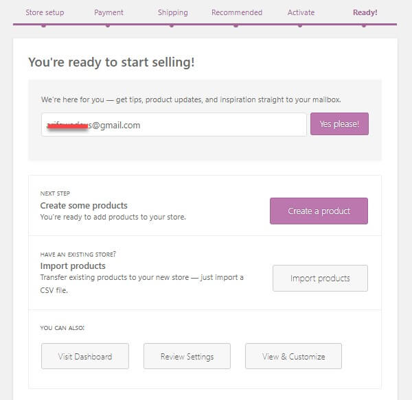 WooCommerce tutorial last step