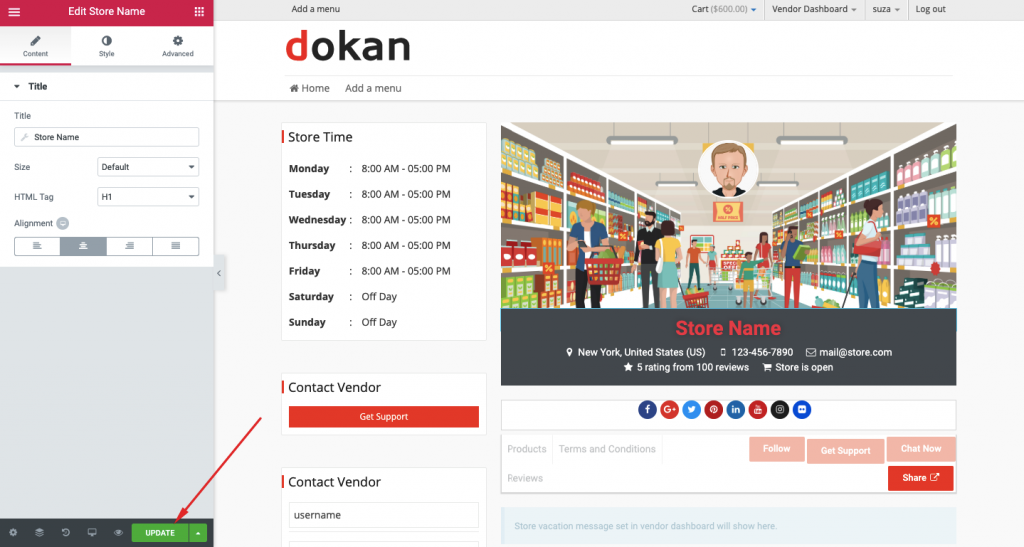 build an eCommerce marketplace with Dokan and Elementor