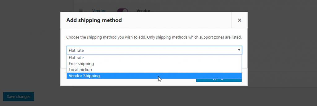 Select method on WooCommerce shipping