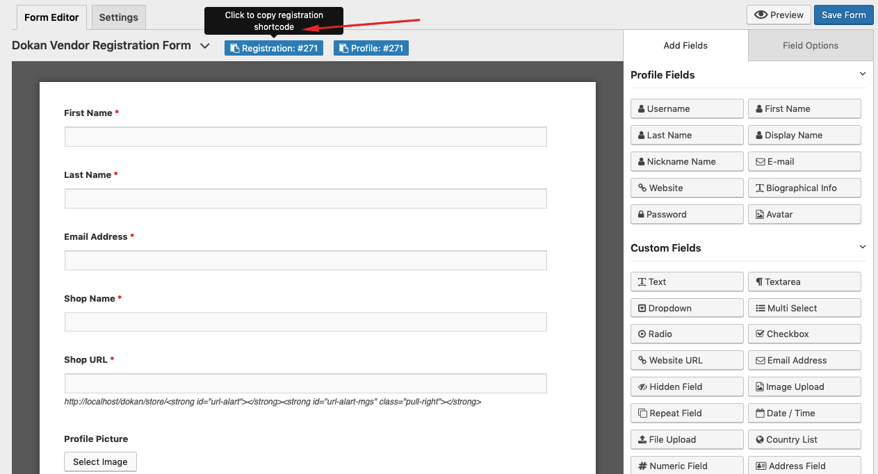 Profile form. Форма регистрации в dokan. dokan пример сайта. как заполнять vendor registration form pic. vendor information registration form что такое.