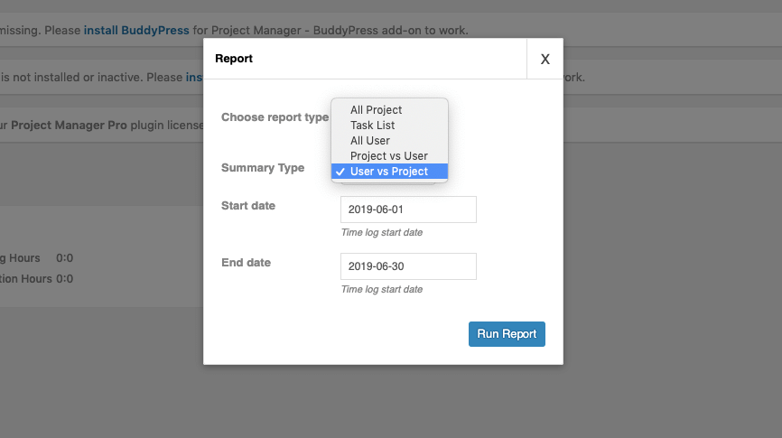 user-vs-project-selection t