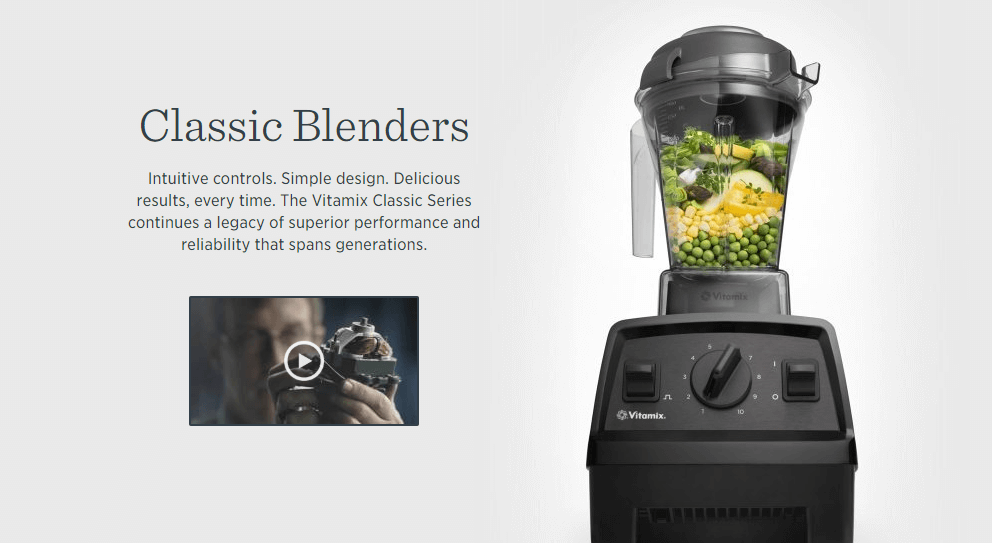 A screenshot of Vitamix product description