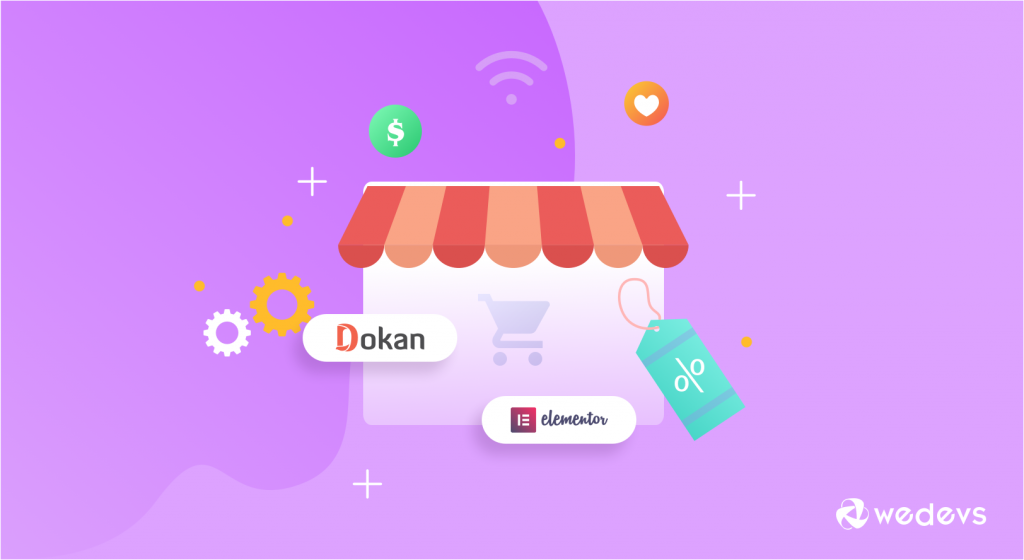 This is an image that shows a WooCommerce site that is created with Elementor and Dokan