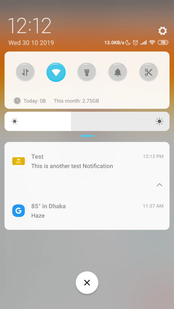 View Notification