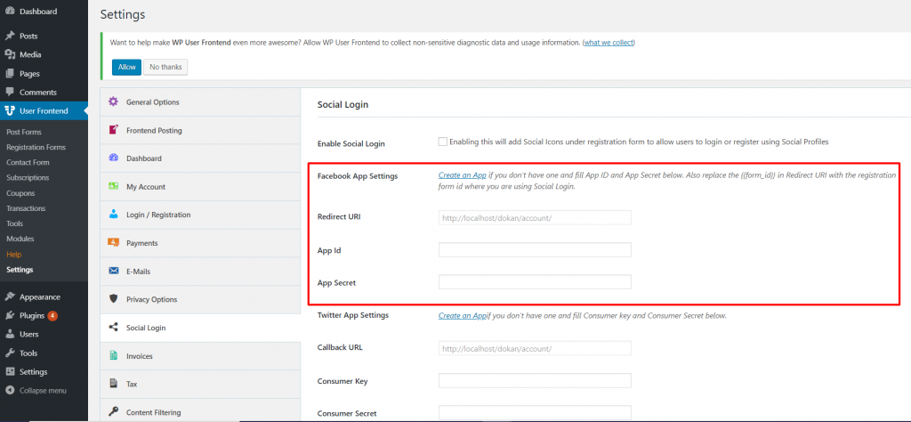 Add Facebook login and registration to WordPress - WP User Manager