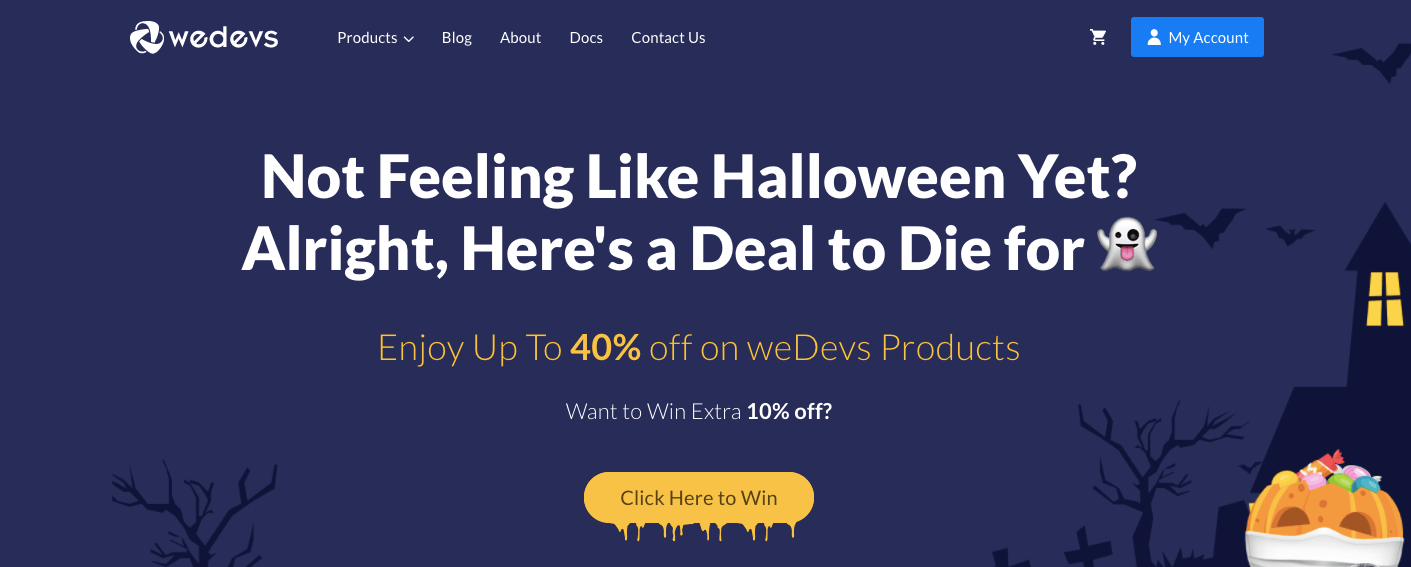 weDevs halloween offer for limited time