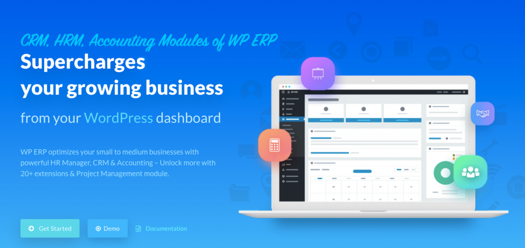 WP ERP HomePage- wordpress crm