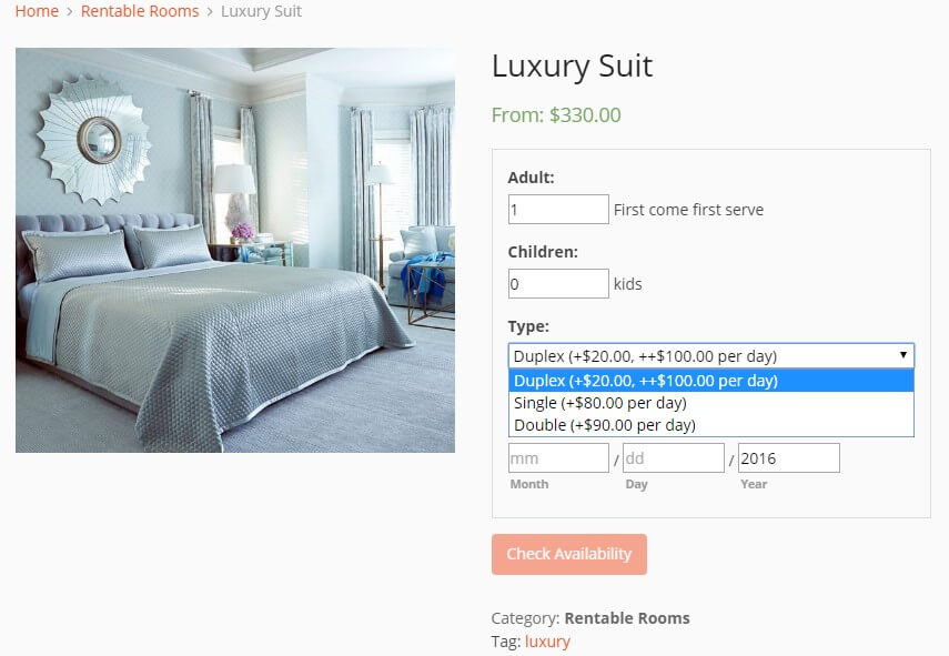 A screenshot of Airbnb alternative site select products