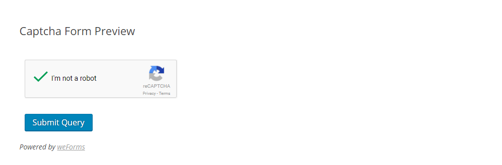 weFoms reCaptcha