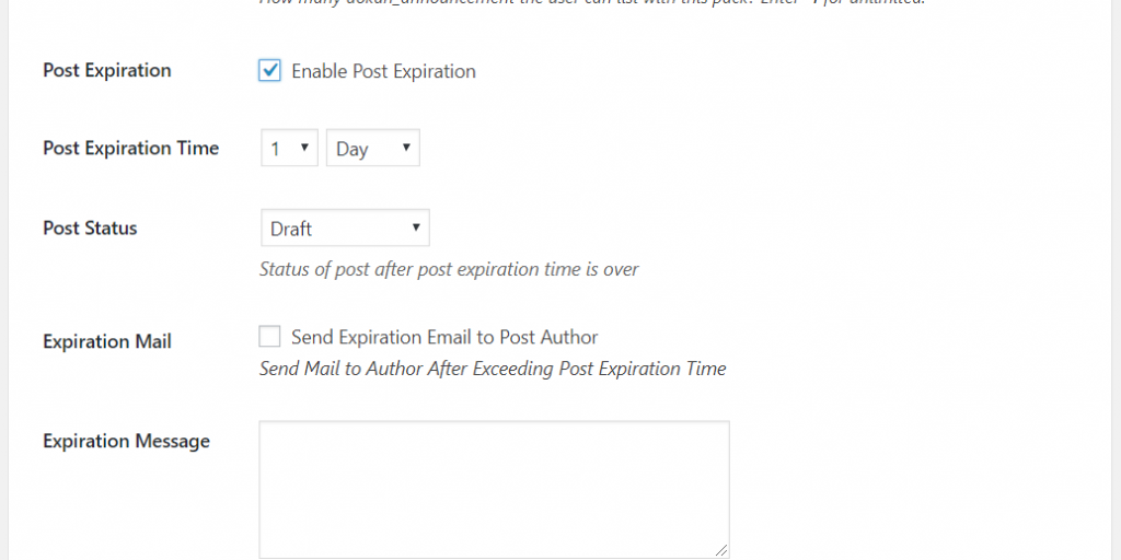 Enable Post Expiration