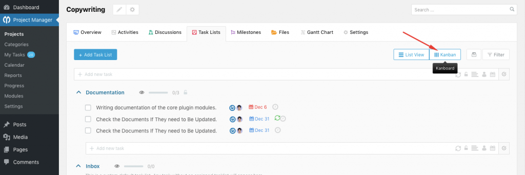 Kanban Project Manager