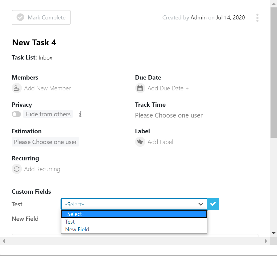 Add customized fields to tasks_Project Manager custom fields 