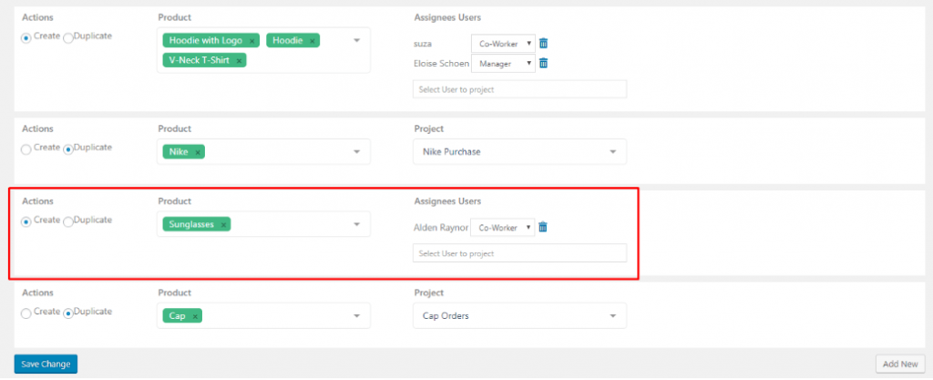 Create button, woocommerce order module