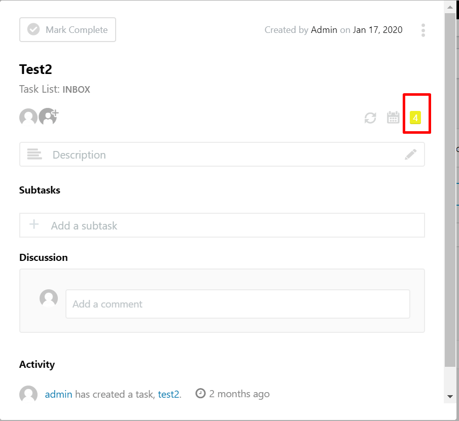 Task list before label creating- easy task management